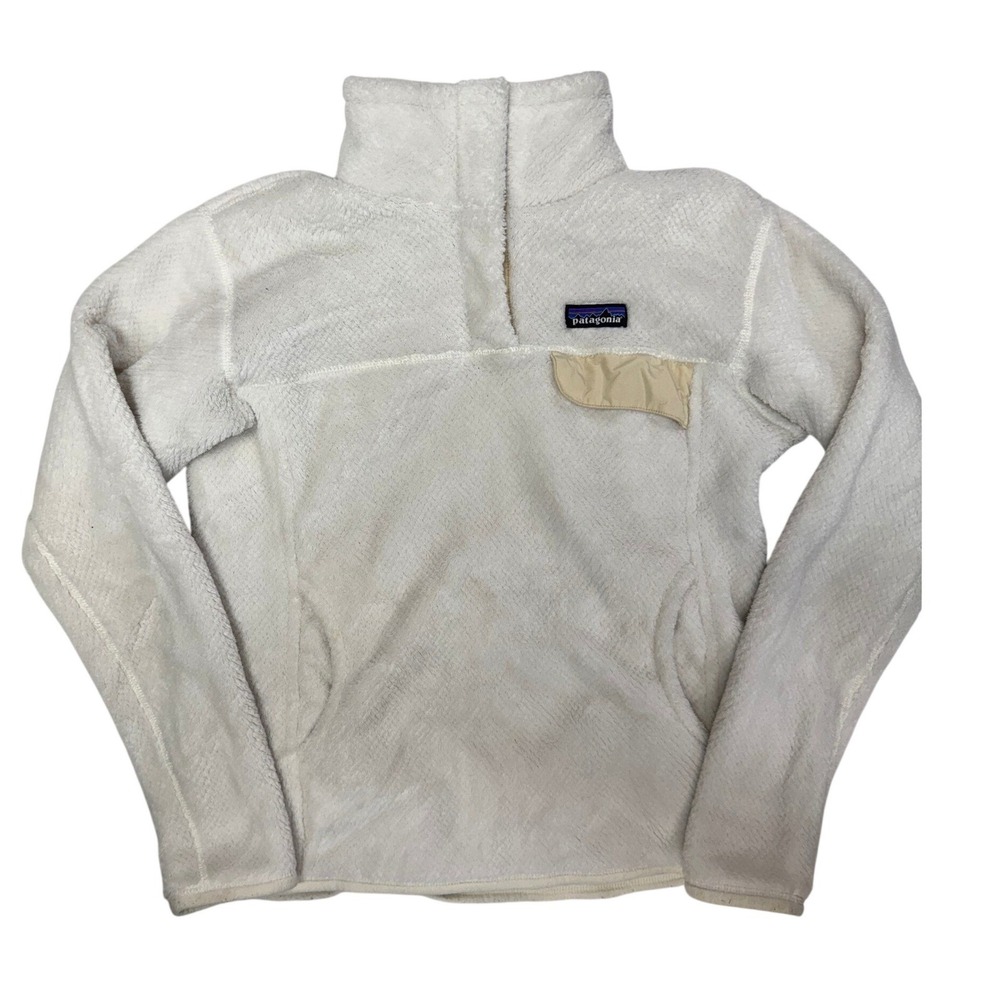 Patagonia Re-Tool Snap-T Fleece Pullover Cream White Womens‎ Small